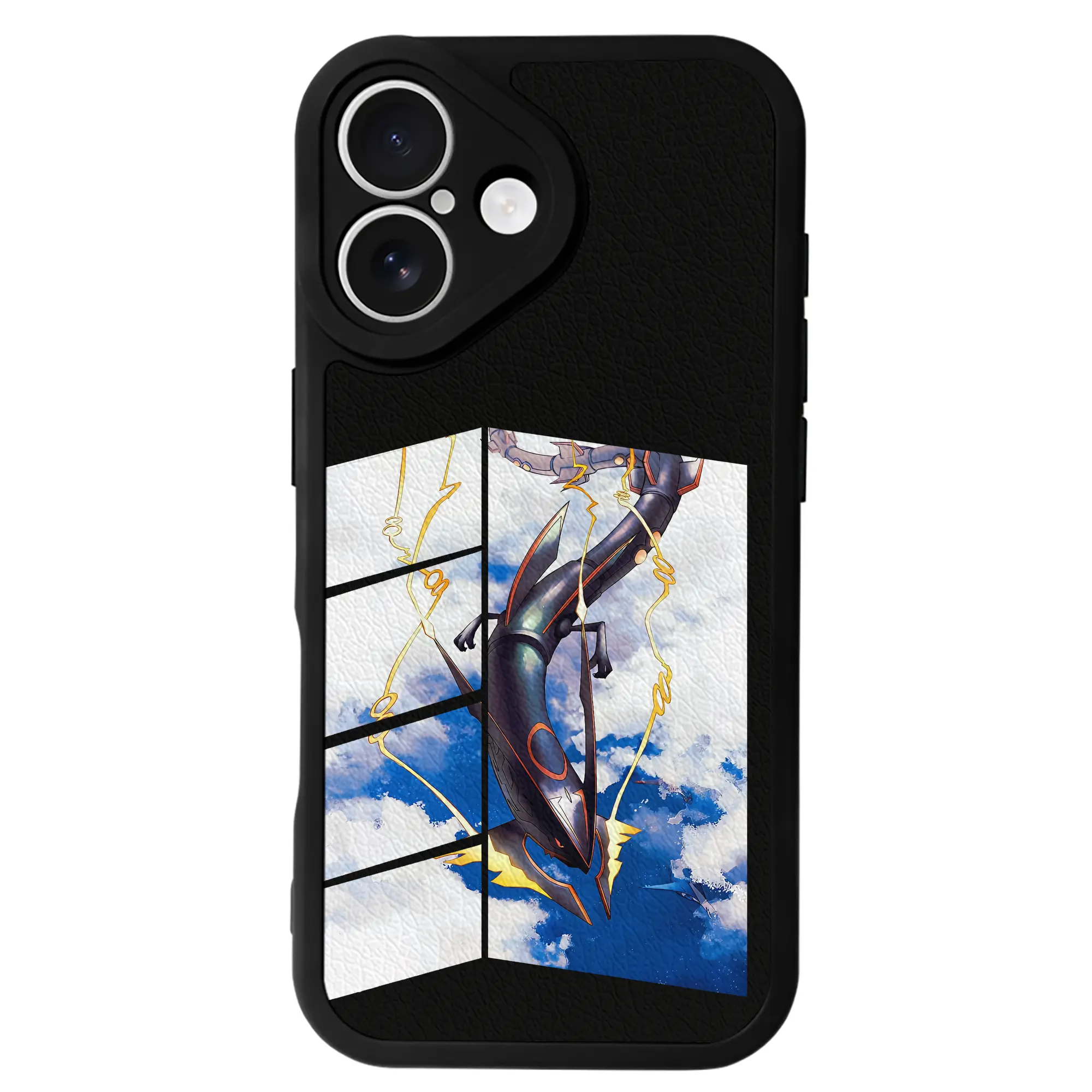 ポケモン グッズ,レックウザ - IPhone 16シリーズ対応 ・ シリコンスマホケース ・ レザー調 ・ 高精度フィット ・ 耐衝撃 ・ ワイヤレス充電対応 ・ 精密カット